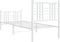 vidaXL - Bedframe - met - hoofd- - en - voeteneinde - metaal - wit - 80x200 - cm