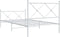 vidaXL - Bedframe - met - hoofd- - en - voeteneinde - metaal - wit - 107x203 - cm