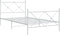 vidaXL - Bedframe - met - hoofd- - en - voeteneinde - metaal - wit - 100x190 - cm