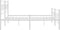 vidaXL - Bedframe - met - hoofd- - en - voeteneinde - metaal - wit - 183x213 - cm