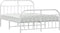 vidaXL - Bedframe - met - hoofd- - en - voeteneinde - metaal - wit - 140x200 - cm