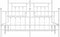 vidaXL - Bedframe - met - hoofd- - en - voeteneinde - metaal - wit - 140x190 - cm