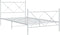 vidaXL - Bedframe - met - hoofd- - en - voeteneinde - metaal - wit - 100x200 - cm