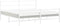 vidaXL - Bedframe - met - hoofd- - en - voeteneinde metaal - wit - 183x213 - cm