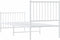 vidaXL - Bedframe - met - hoofd- - en - voeteneinde - metaal - wit - 75x190 - cm