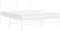 vidaXL - Bedframe - met - hoofd- - en - voeteneinde - metaal - wit - 140x190 - cm