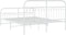 vidaXL - Bedframe - met - hoofd- - en - voeteneinde - metaal - wit - 150x200 - cm