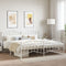 vidaXL - Bedframe - met - hoofd- - en - voeteneinde metaal - wit - 193x203 - cm