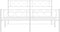 vidaXL - Bedframe - met - hoofd- - en - voeteneinde - metaal - wit - 120 - x - 190 - cm