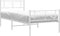 vidaXL - Bedframe - met - hoofd- - en - voeteneinde - metaal - wit - 75x190 - cm