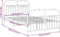 vidaXL - Bedframe - met - hoofd- - en - voeteneinde - metaal - wit - 120 - x - 190 - cm