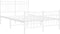 vidaXL - Bedframe - met - hoofd- - en - voeteneinde - metaal - wit - 120x200 - cm
