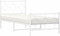 vidaXL - Bedframe - met - hoofd- - en - voeteneinde - metaal - wit - 90x200 - cm
