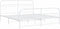 vidaXL - Bedframe - met - hoofd- - en - voeteneinde - metaal - wit - 183x203 - cm