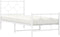 vidaXL - Bedframe - met - hoofd- - en - voeteneinde - metaal - wit - 75x190 - cm