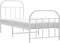 vidaXL - Bedframe - met - hoofd- - en - voeteneinde - metaal - wit - 75x190 - cm
