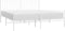 vidaXL - Bedframe - met - hoofd- - en - voeteneinde - metaal - wit - 200x200 - cm