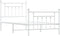 vidaXL - Bedframe - met - hoofd- - en - voeteneinde - metaal - wit - 90x200 - cm