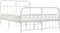 vidaXL - Bedframe - met - hoofd- - en - voeteneinde - metaal - wit - 140x190 - cm