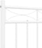 vidaXL - Bedframe - met - hoofd- - en - voeteneinde - metaal - wit - 120 - x - 190 - cm