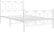 vidaXL - Bedframe - met - hoofd- - en - voeteneinde - metaal - wit - 100x190 - cm