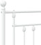 vidaXL - Bedframe - met - hoofd- - en - voeteneinde - metaal - wit - 100x200 - cm