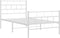 vidaXL - Bedframe - met - hoofd- - en - voeteneinde - metaal - wit - 75x190 - cm