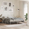 vidaXL - Bedframe - met - hoofd- - en - voeteneinde - metaal - wit - 160x200 - cm