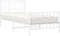 vidaXL - Bedframe - met - hoofd- - en - voeteneinde metaal - wit - 90x200 - cm