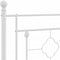 vidaXL - Bedframe - met - hoofd- - en - voeteneinde - metaal - wit - 75x190 - cm