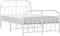 vidaXL - Bedframe - met - hoofd- - en - voeteneinde - metaal - wit - 120 - x - 190 - cm