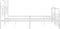vidaXL - Bedframe - met - hoofd- - en - voeteneinde - metaal - wit - 160x200 - cm