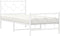 vidaXL - Bedframe - met - hoofd- - en - voeteneinde - metaal - wit - 90x190 - cm