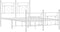 vidaXL - Bedframe - met - hoofd- - en - voeteneinde - metaal - wit - 120 - x - 190 - cm