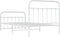vidaXL - Bedframe - met - hoofd- - en - voeteneinde - metaal - wit - 107x203 - cm
