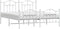 vidaXL - Bedframe - met - hoofd- - en - voeteneinde - metaal - wit - 183x213 - cm