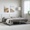vidaXL - Bedframe - met - hoofd- - en - voeteneinde - metaal - wit - 183x213 - cm
