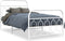 vidaXL - Bedframe - met - hoofd- - en - voeteneinde - metaal - wit - 107x203 - cm