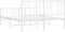 vidaXL - Bedframe - met - hoofd- - en - voeteneinde - metaal - wit - 135x190 - cm
