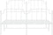 vidaXL - Bedframe - met - hoofd- - en - voeteneinde metaal - wit - 140x190 - cm