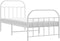 vidaXL - Bedframe - met - hoofd- - en - voeteneinde - metaal - wit - 80x200 - cm