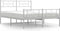 vidaXL - Bedframe - met - hoofd- - en - voeteneinde - metaal - wit - 120x200 - cm