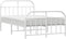 vidaXL - Bedframe - met - hoofd- - en - voeteneinde - metaal - wit - 120x200 - cm