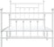 vidaXL - Bedframe - met - hoofd- - en - voeteneinde - metaal - wit - 90x190 - cm