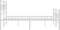 vidaXL - Bedframe - met - hoofd- - en - voeteneinde - metaal - wit - 135x190 - cm
