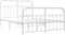 vidaXL - Bedframe - met - hoofd- - en - voeteneinde - metaal - wit - 135x190 - cm