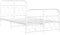 vidaXL - Bedframe - met - hoofd- - en - voeteneinde - metaal - wit - 120x200 - cm