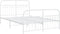 vidaXL - Bedframe - met - hoofd- - en - voeteneinde - metaal - wit - 140x200 - cm