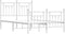 vidaXL - Bedframe - met - hoofd- - en - voeteneinde - metaal - wit - 120x200 - cm