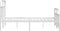 vidaXL - Bedframe - met - hoofd- - en - voeteneinde - metaal - wit - 160x200 - cm